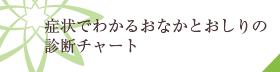 症状でわかるお腹とお尻の診断チャート
